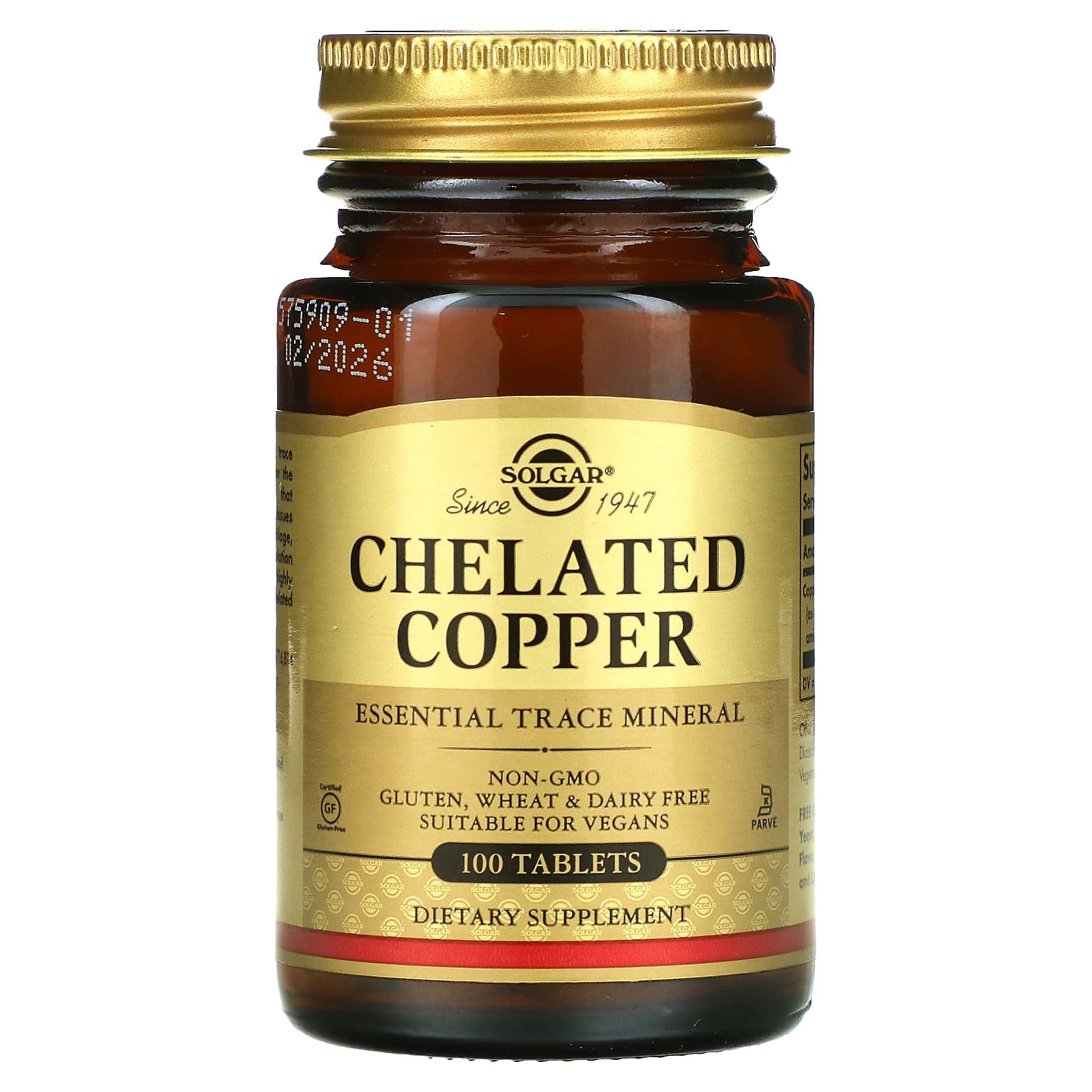 Solgar-Chelated Copper-100 Tablets