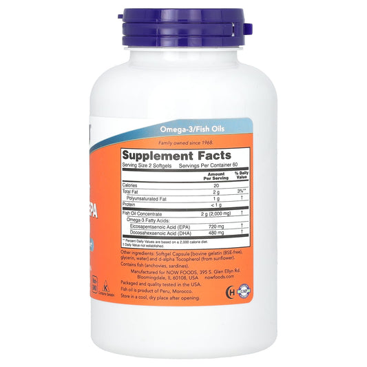 NOW Foods, Super Omega EPA Fish Oil, 120 Softgels