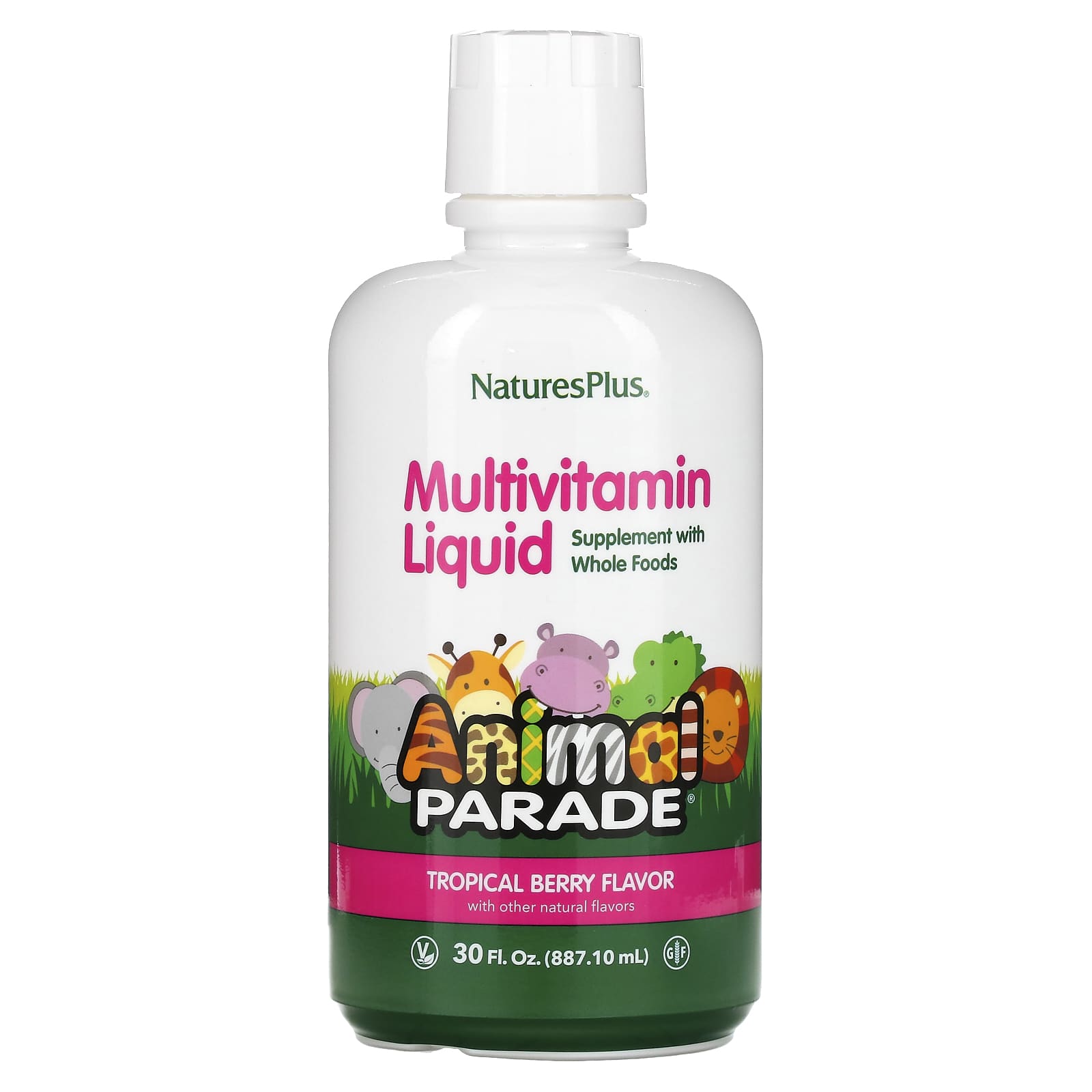 NaturesPlus-Animal Parade-Multivitamin Liquid-Tropical Berry-30 fl oz (887.1 ml)