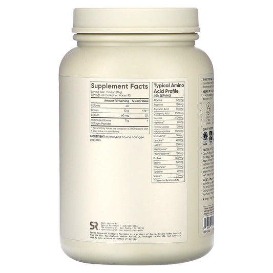 Sports Research, Collagen Peptides, Unflavored, 2 lbs (907 g)