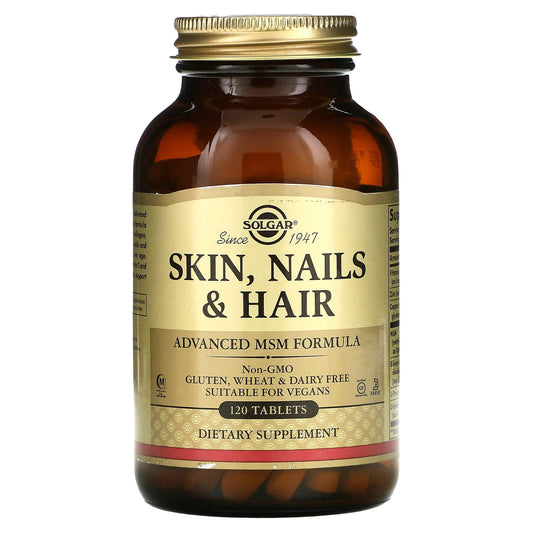 Solgar-Skin-Nails & Hair-Advanced MSM Formula-120 Tablets