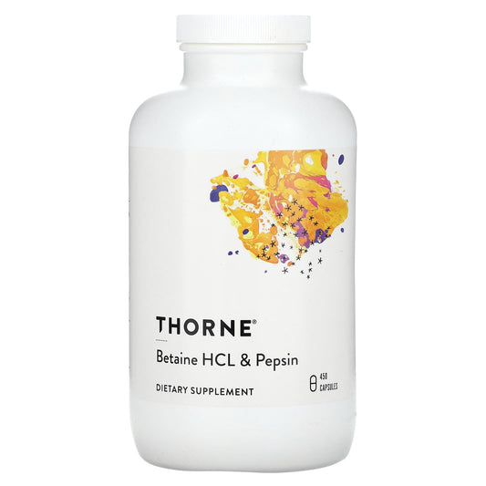 Thorne-Betaine HCL & Pepsin-450 Capsules