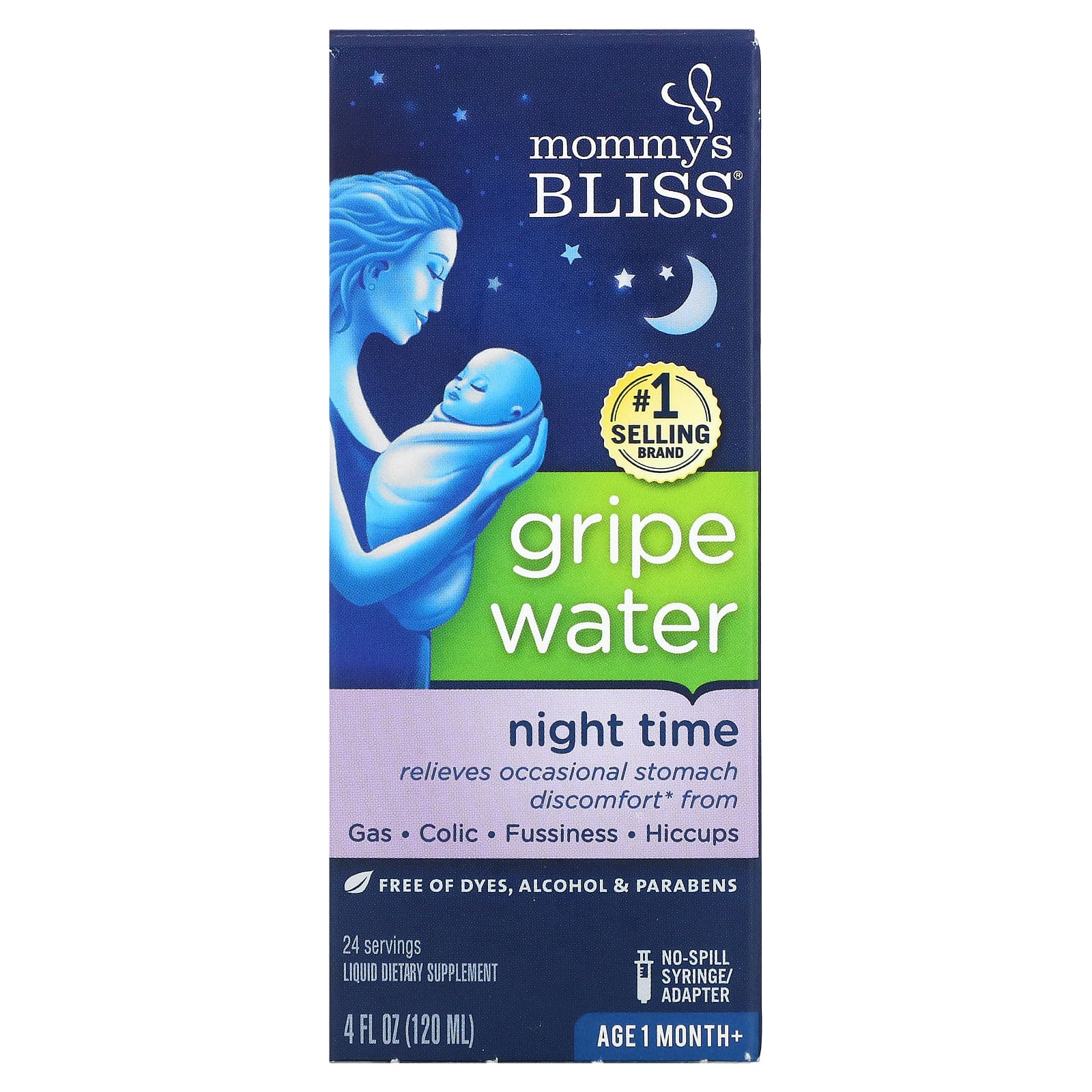 Mommy's Bliss-Night Time-Gripe Water-1 Month+-4 fl oz (120 ml)