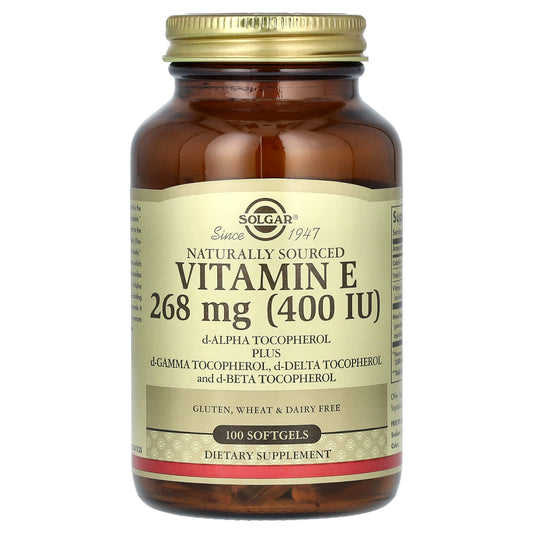 Solgar-Naturally Sourced Vitamin E-268 mg (400 IU)-100 Softgels