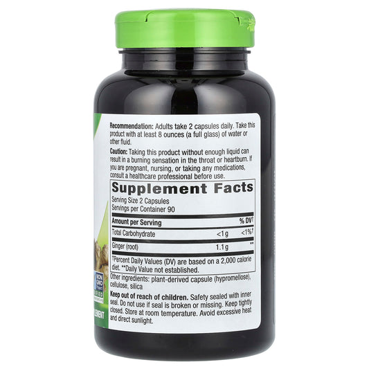 Nature's Way, Ginger Root, 1,100 mg, 180 Vegan Capsules (550 mg Per Capsule)
