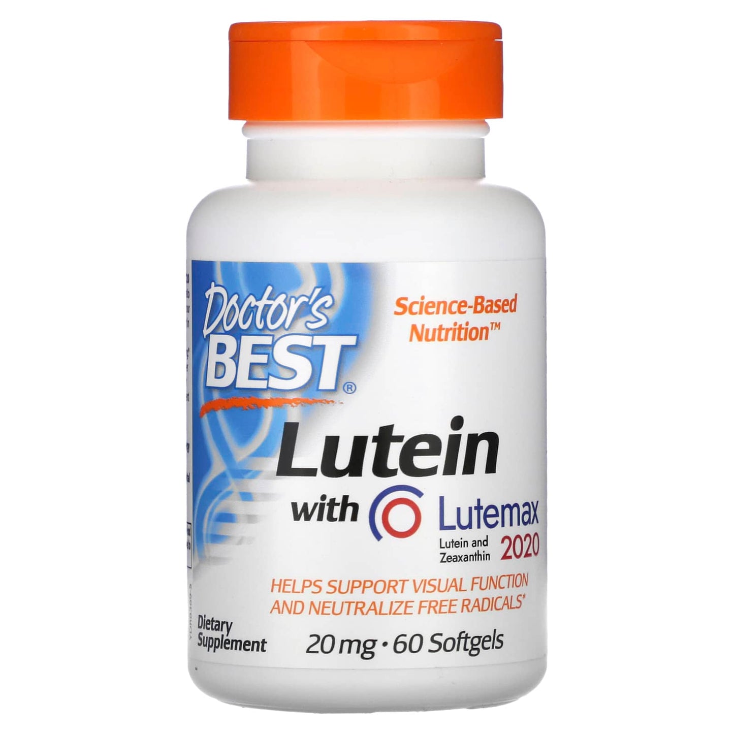 Doctor's Best-Lutein with Lutemax 2020-20 mg-60 Softgels