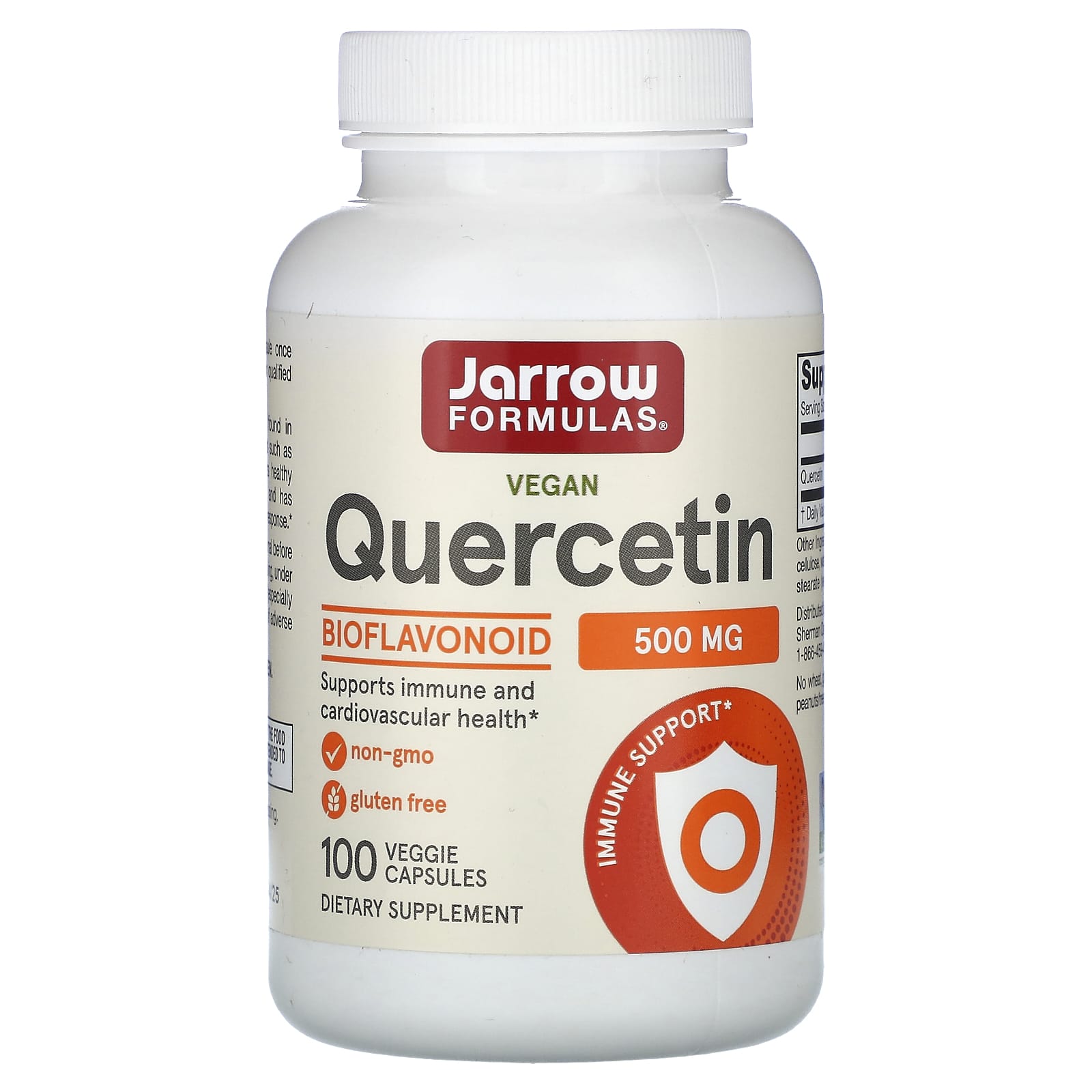 Jarrow Formulas-Vegan Quercetin-500 mg-100  Veggie Capsules