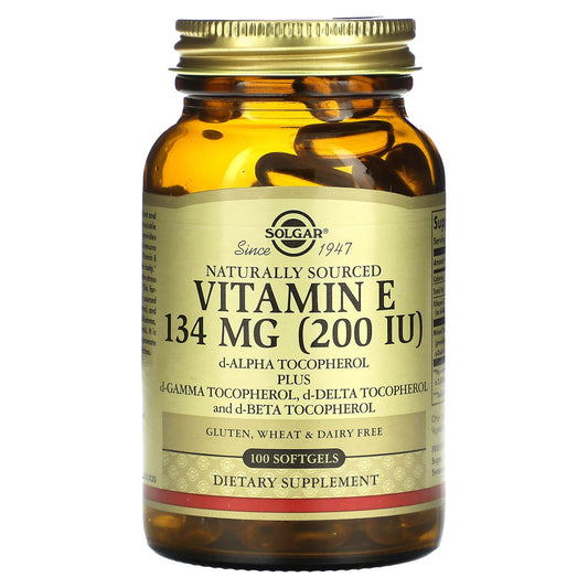 Solgar-Naturally Sourced Vitamin E-134 mg (200 IU)-100 Softgels