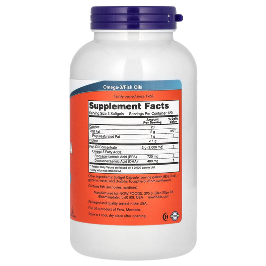 NOW Foods, Super Omega EPA Fish Oil, 240 Softgels