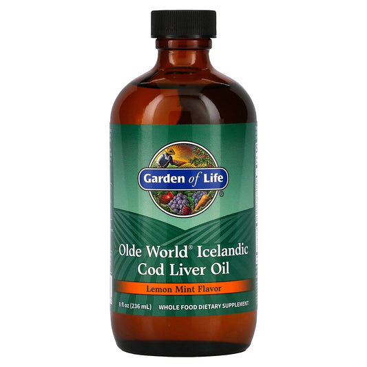 Garden of Life-Olde World Icelandic Cod Liver Oil-Lemon Mint-8 fl oz (236 ml)
