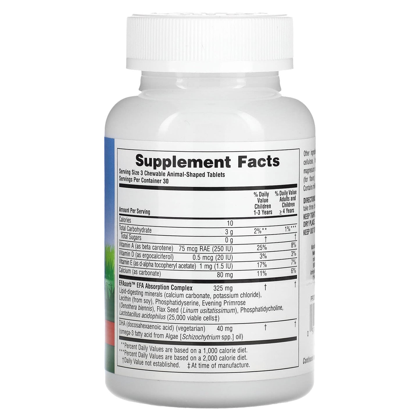 NaturesPlus, Animal Parade, DHA Kids, Children's Chewable Omega-3 Supplement, Cherry, 90 Animal-Shaped Tablets
