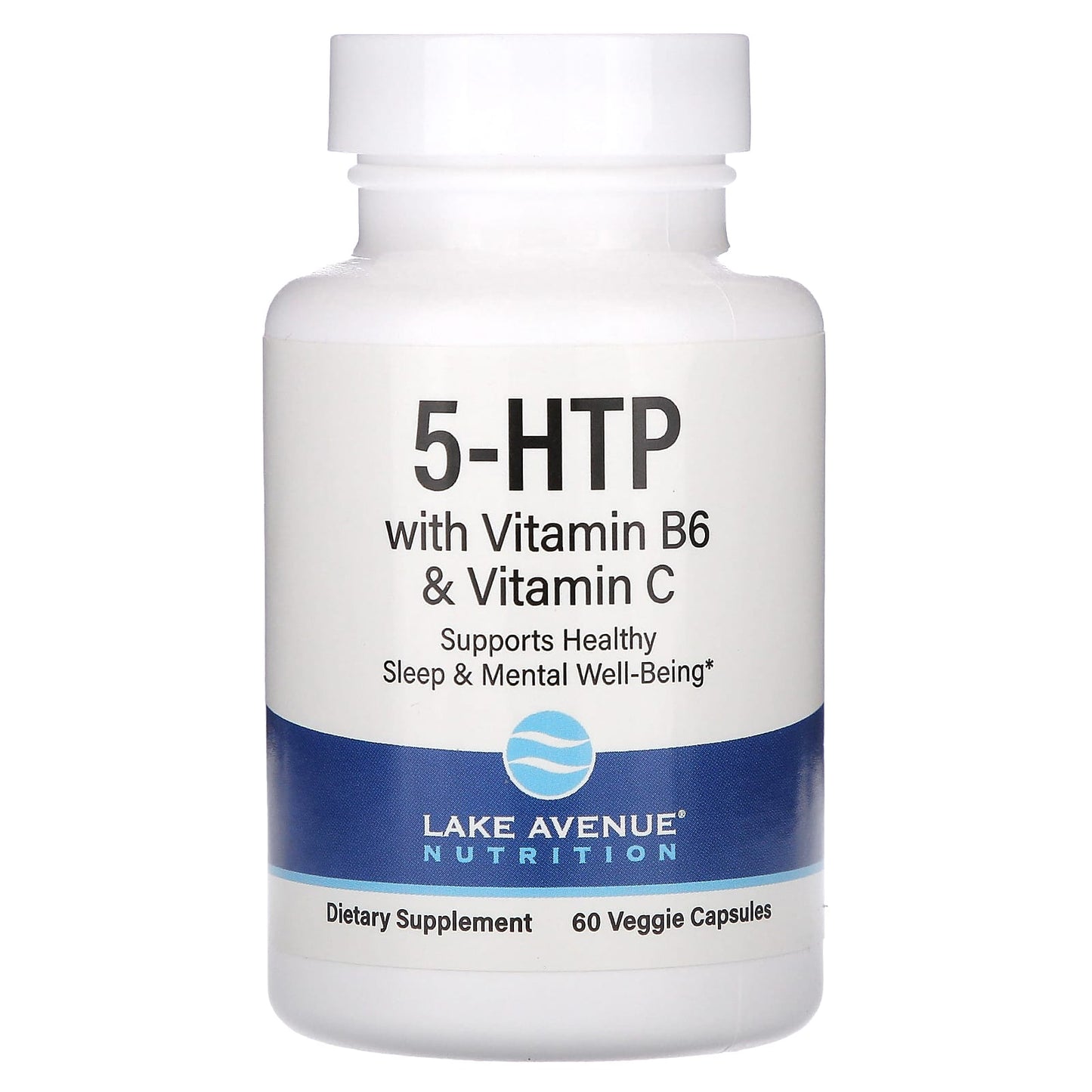 Lake Avenue Nutrition-5-HTP with Vitamin B6 & Vitamin C-100 mg - 60 Veggie Capsules