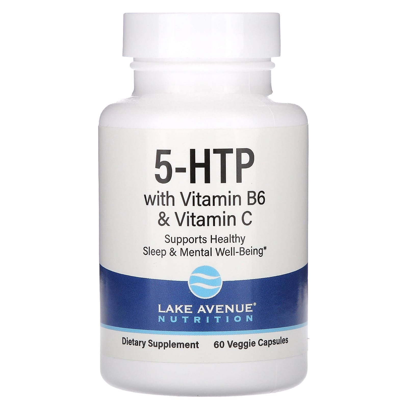 Lake Avenue Nutrition-5-HTP with Vitamin B6 & Vitamin C-100 mg - 60 Veggie Capsules