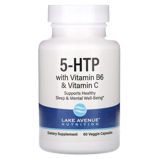 Lake Avenue Nutrition-5-HTP with Vitamin B6 & Vitamin C-100 mg - 60 Veggie Capsules