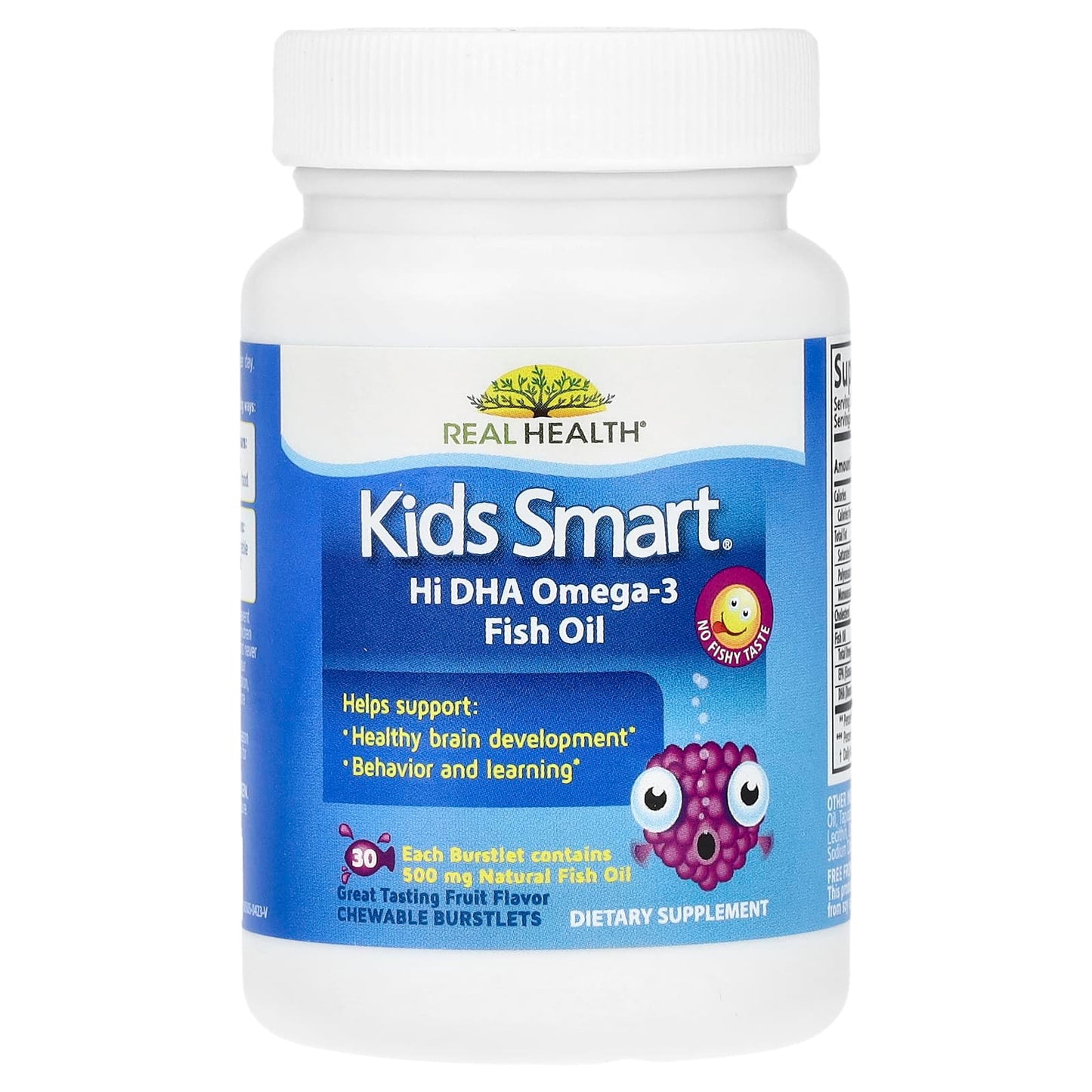 Bioglan, Kids Smart, Hi DHA-Omega 3 Fish Oil, Great Tasting Fruit Flavor, 30 Chewable Burstlets