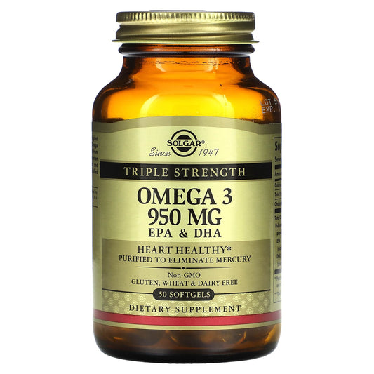 Solgar-Omega-3-EPA & DHA-Triple Strength-950 mg-50 Softgels