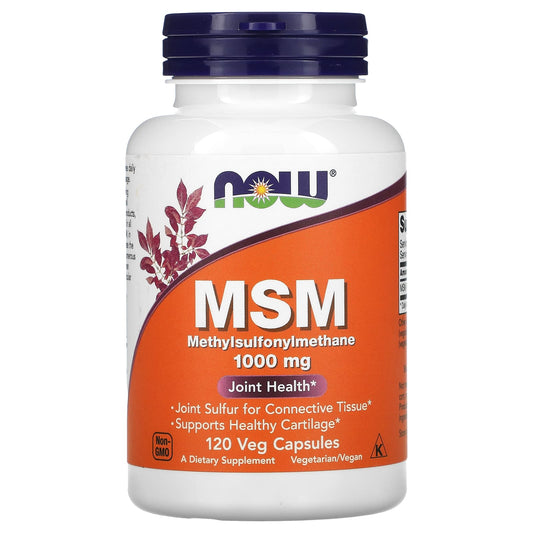 NOW Foods-MSM-Methylsulfonylmethane-1,000 mg-120 Veg Capsules