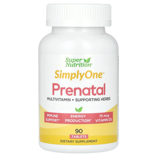 Super Nutrition-SimplyOne-Prenatal-Triple Power Multivitamins-90 Tablets