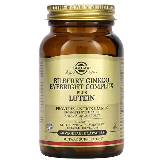 Solgar-Bilberry Ginkgo Eyebright Complex Plus Lutein-60 Vegetable Capsules