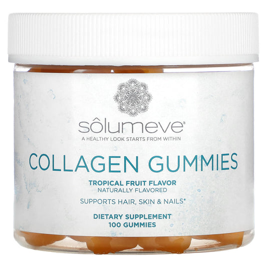 Solumeve-Collagen Gummies-Gelatin Free-Tropical Fruit Flavor-100 Gummies