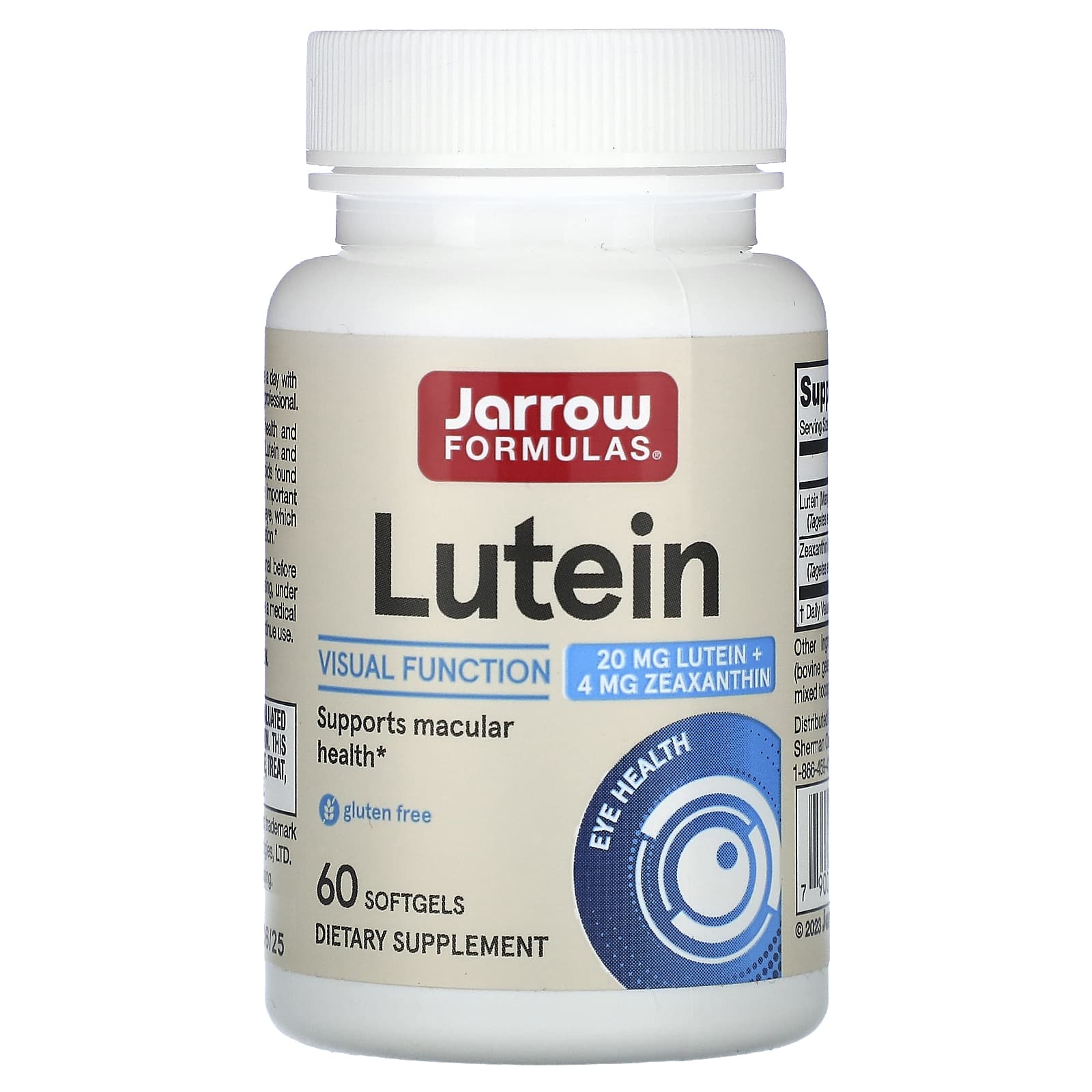Jarrow Formulas-Lutein-20 mg-60 Softgels