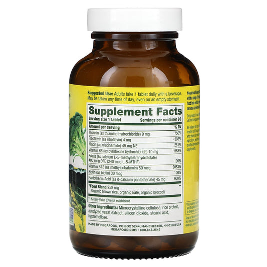 MegaFood, Balanced B Complex, 90 Tablets
