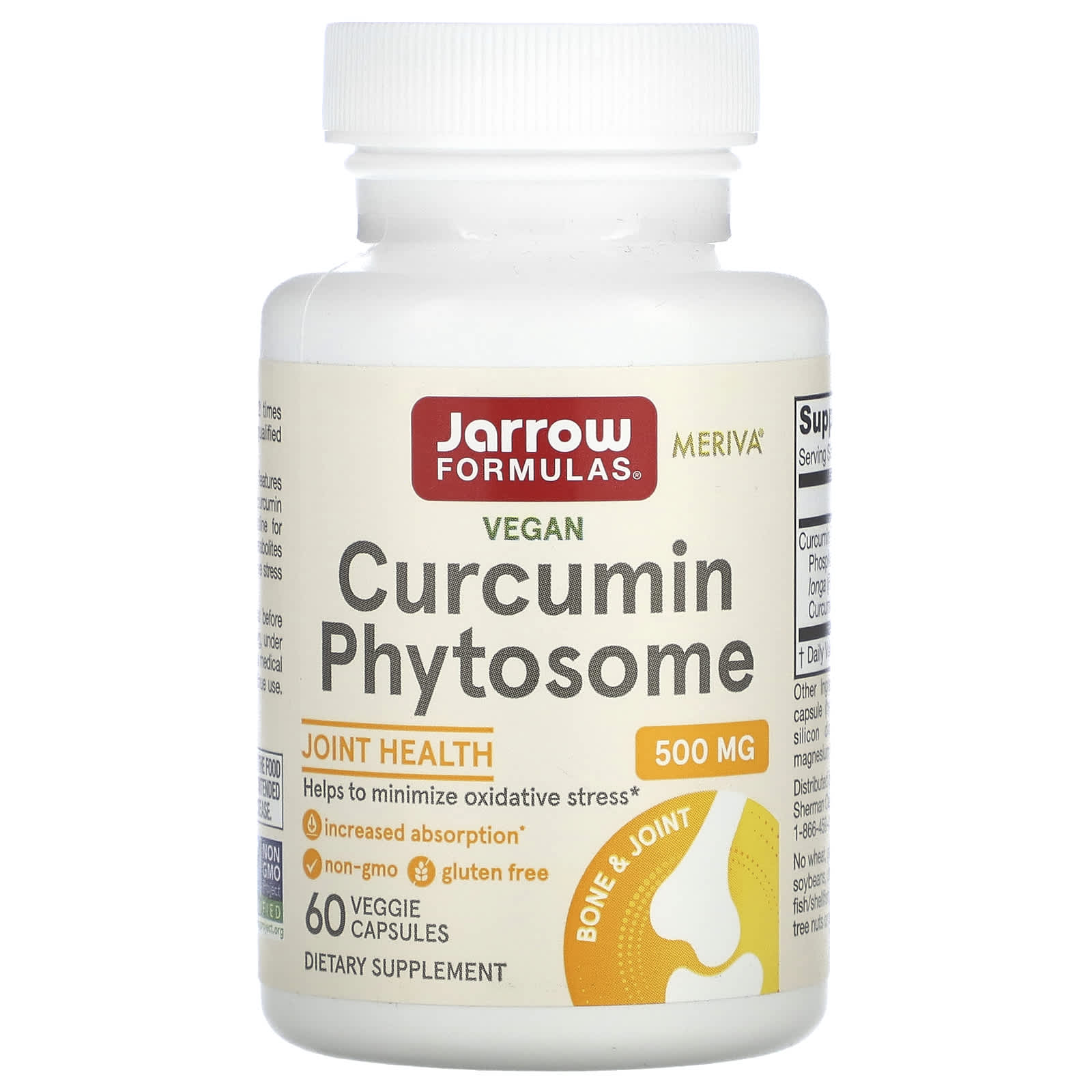 Jarrow Formulas-Vegan Curcumin Phytosome-500 mg-60 Veggie Capsules
