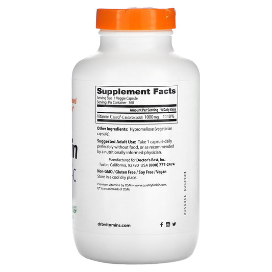 Doctor's Best, Vitamin C with Q-C, 1,000 mg, 360 Veggie Caps