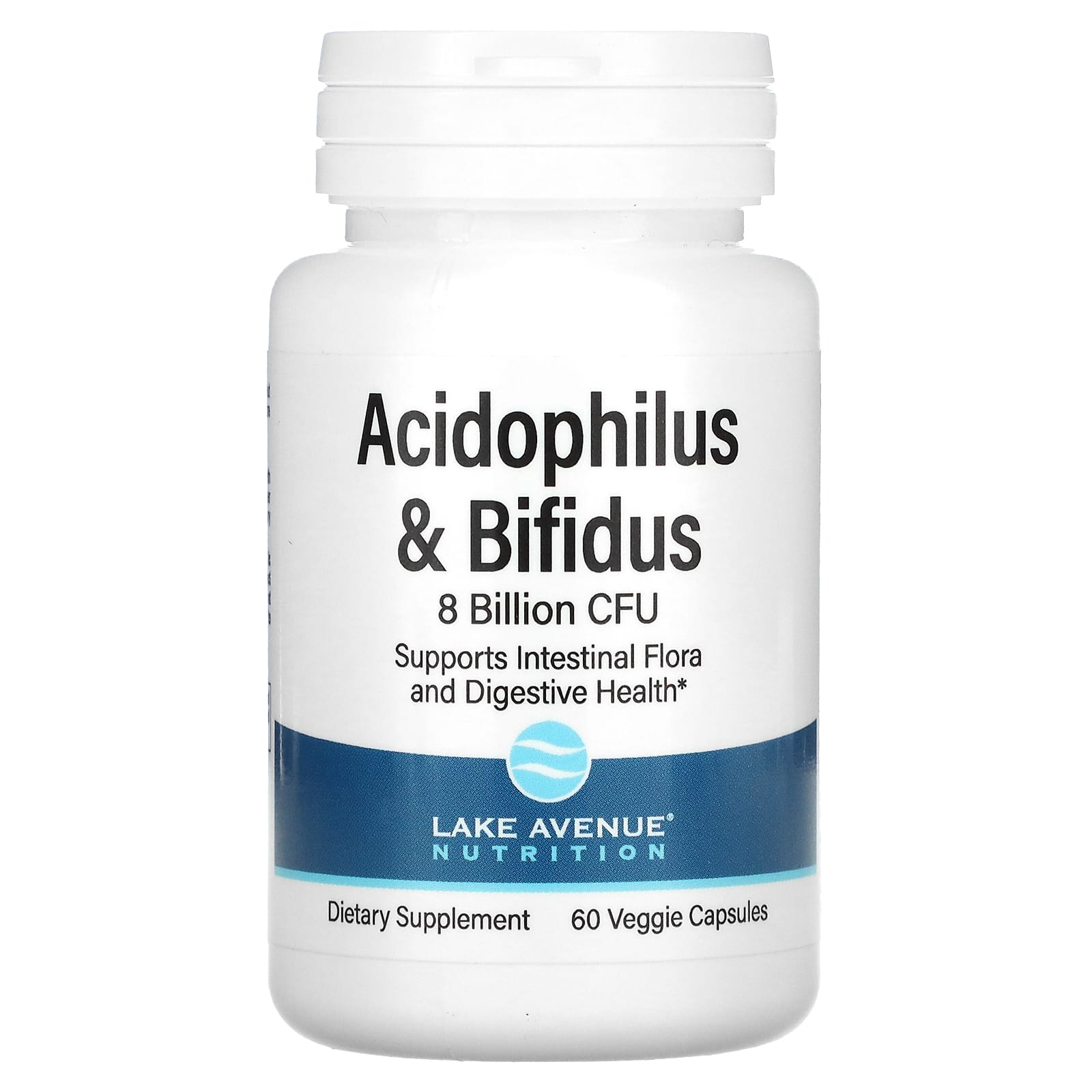 Lake Avenue Nutrition-Acidophilus and Bifidus-Probiotic Blend-8 Billion CFU-60 Veggie Capsules