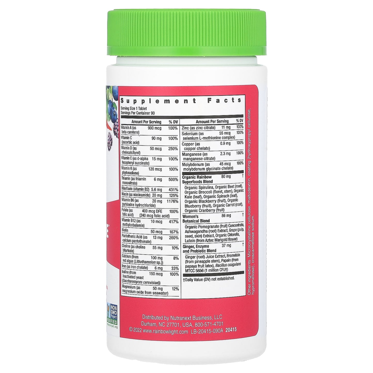 Rainbow Light, High Potency, Women's One, Daily Multivitamin , 90 Vegetarian Tablets