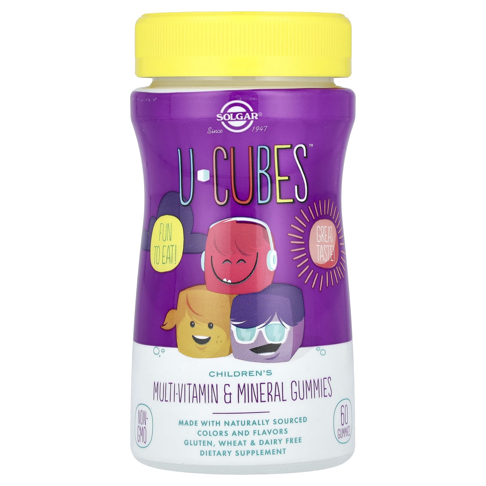 Solgar-U-Cubes-Children's Multi-Vitamin & Mineral Gummies-Cherry & Orange-60 Gummies