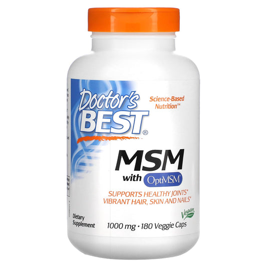 Doctor's Best-MSM with OptiMSM-1,000 mg-180 Veggie Caps