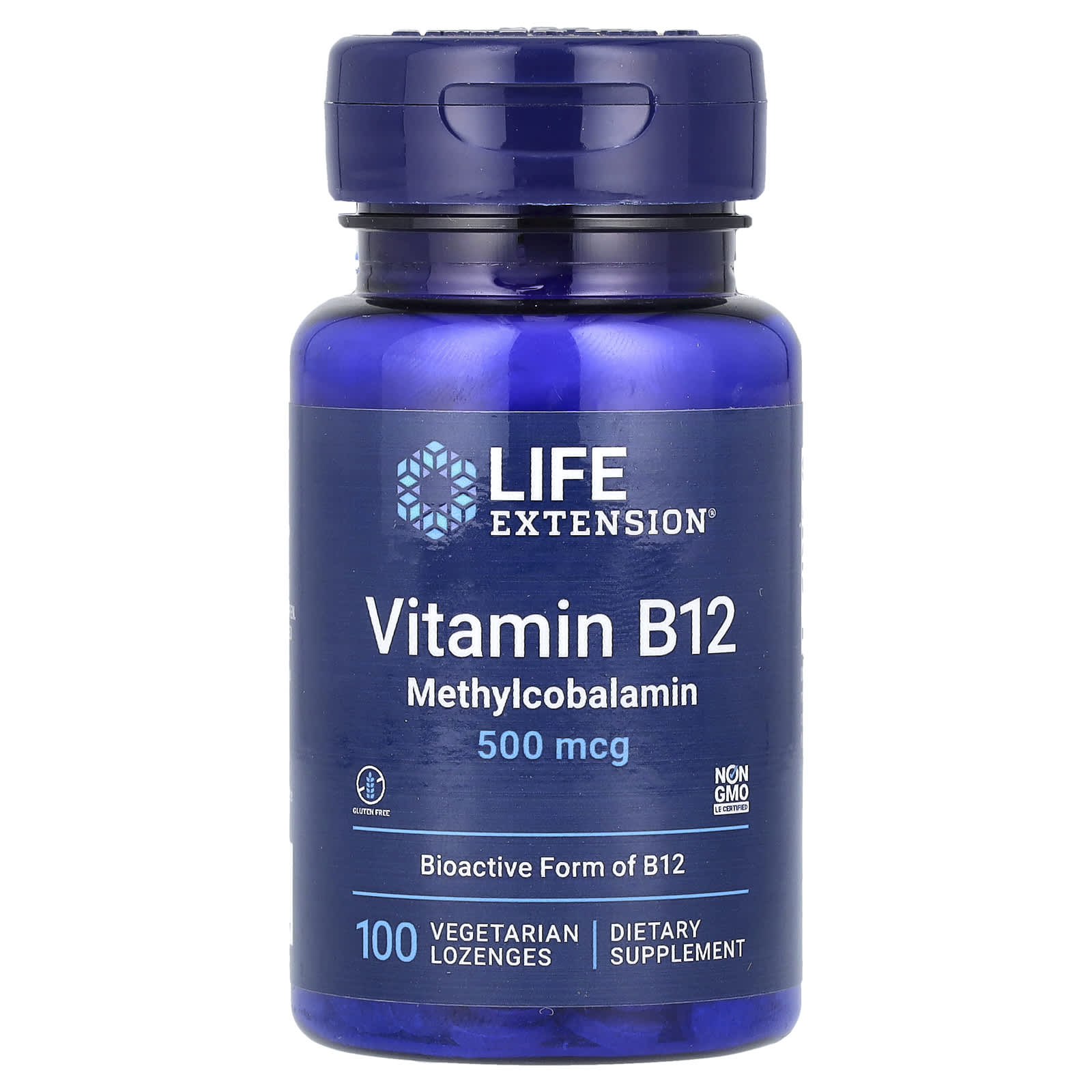 Life Extension-Vitamin B12-Methylcobalamin-500 mcg-100 Vegetarian Lozenges