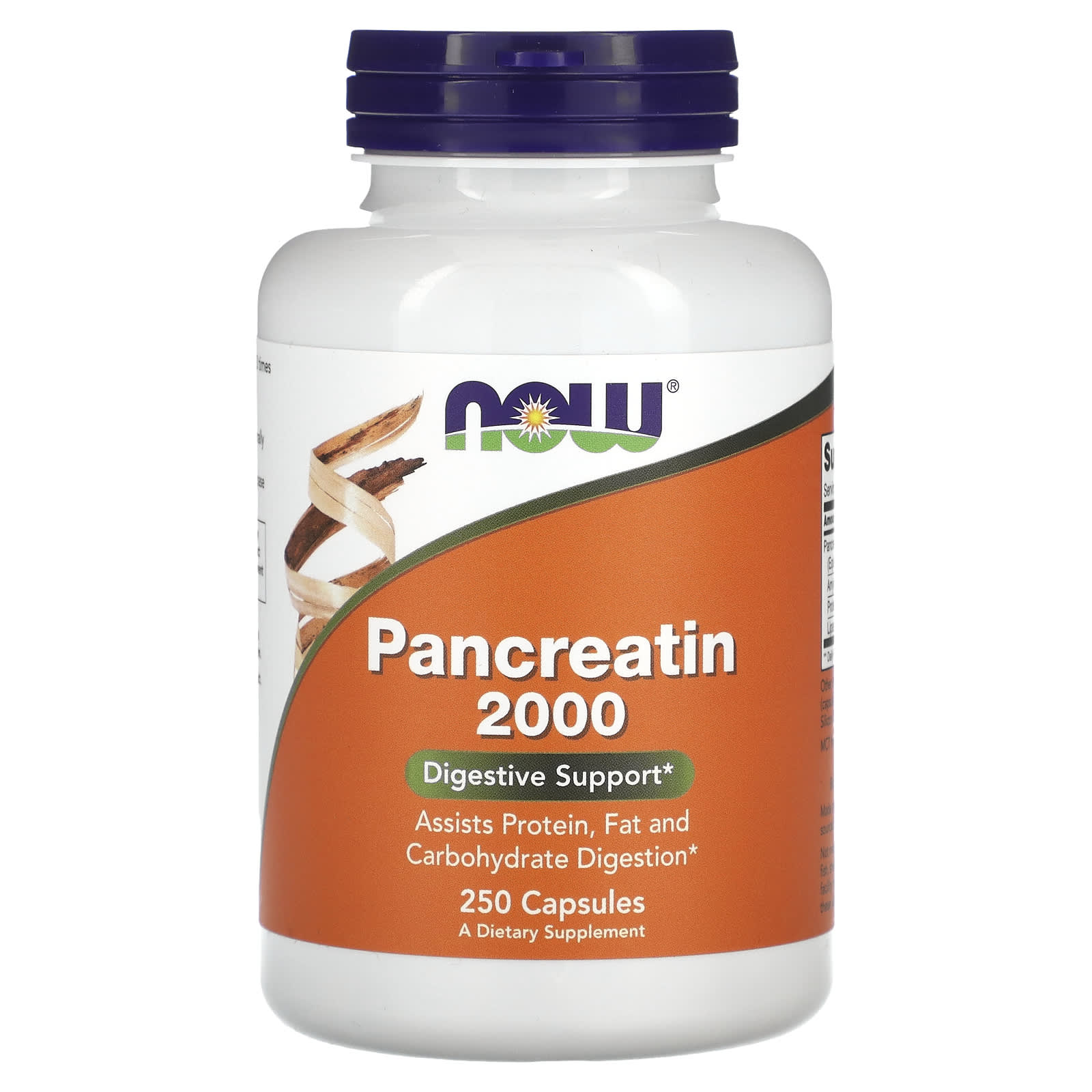 NOW Foods-Pancreatin 2000-250 Capsules