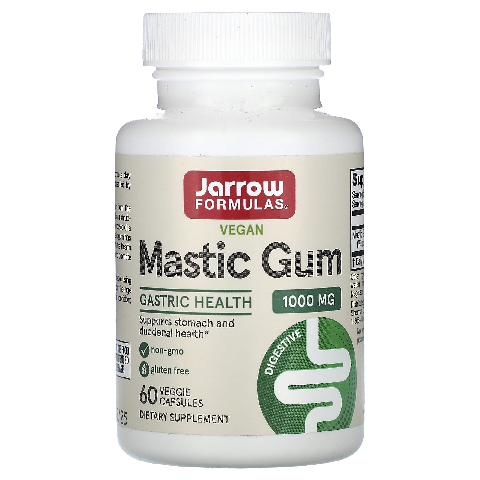 Jarrow Formulas-Mastic Gum-1,000 mg-60 Veggie Capsules (500 mg per Capsule)