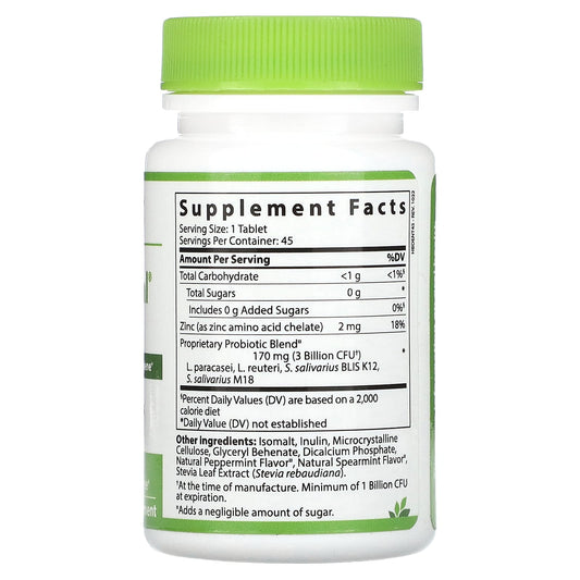 Hyperbiotics, PRO-Dental, Natural Mint, 3 Billion CFU, 45 Chewable Tablets