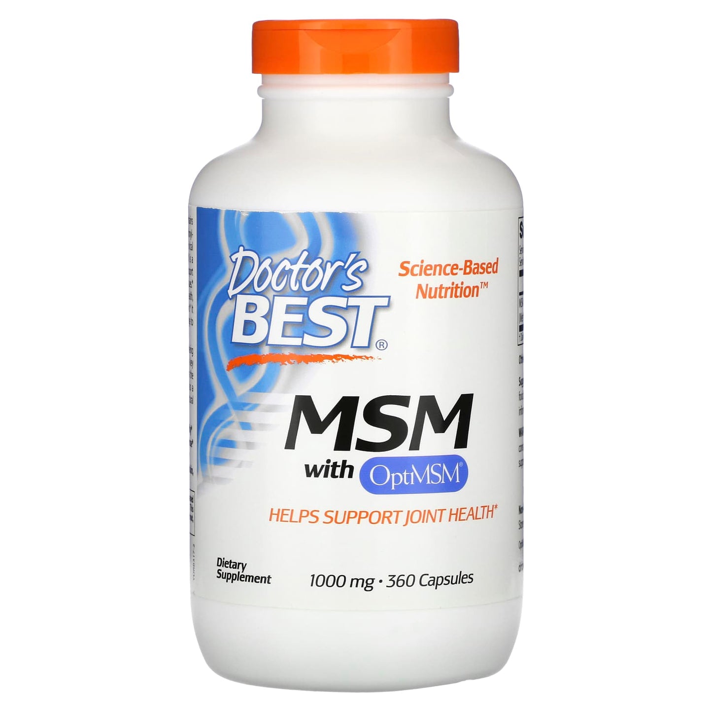 Doctor's Best-MSM with OptiMSM-1,000 mg-360 Capsules
