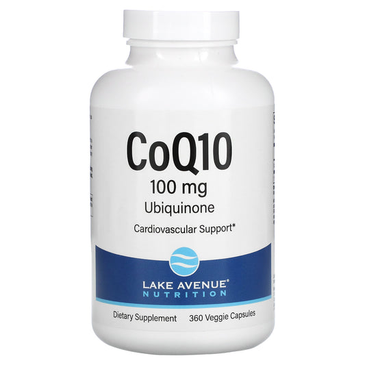 Lake Avenue Nutrition-CoQ10-USP Grade Ubiquinone-100 mg-360 Veggie Capsules
