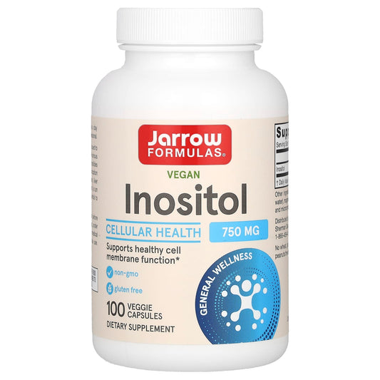 Jarrow Formulas-Vegan Inositol-750 mg-100 Veggie Capsules