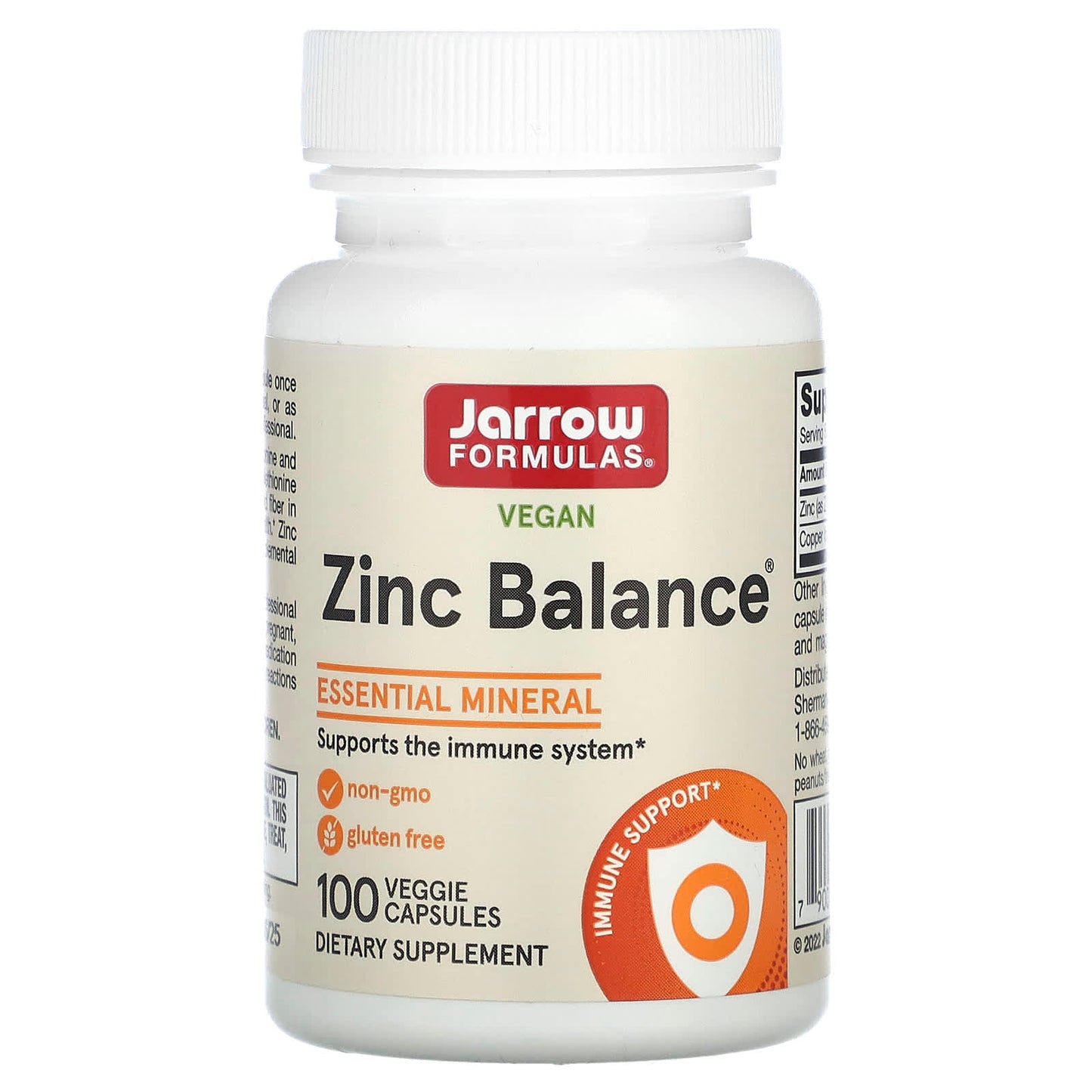 Jarrow Formulas-Vegan Zinc Balance-100 Veggie Capsules