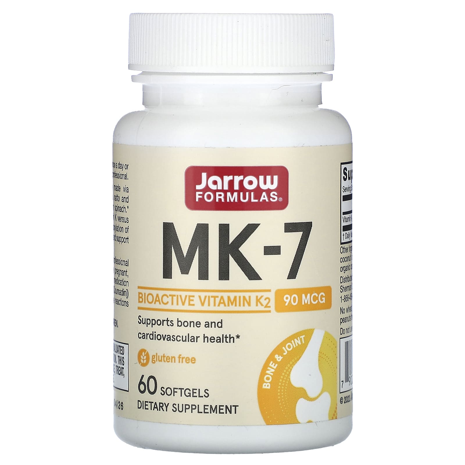 Jarrow Formulas-MK-7-90 mcg-60 Softgels