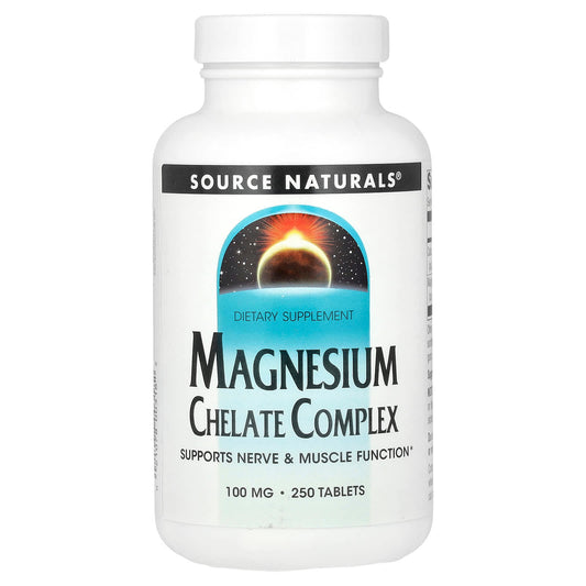 Source Naturals-Magnesium Chelate Complex-100 mg-250 Tablets