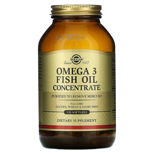 Solgar-Omega-3 Fish Oil Concentrate-120 Softgels