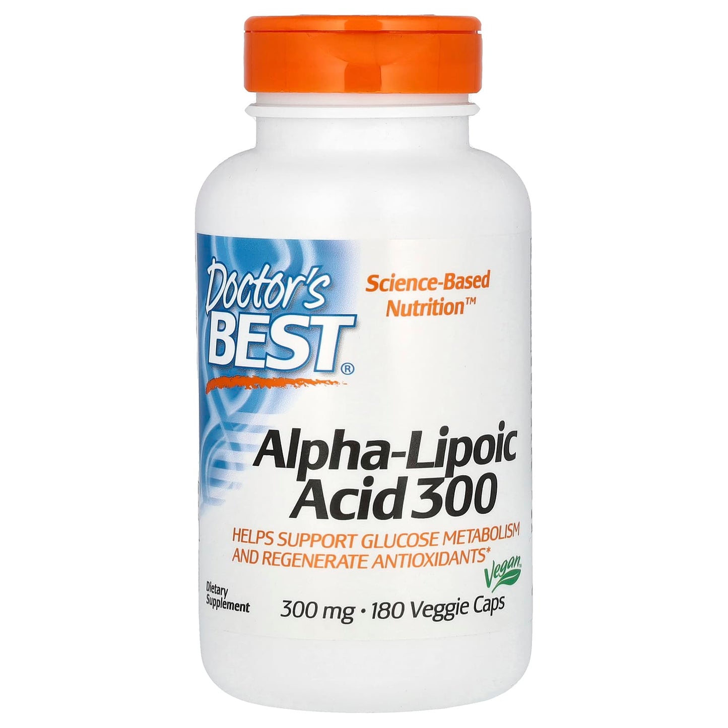 Doctor's Best-Alpha-Lipoic Acid 300-300 mg-180 Veggie Caps