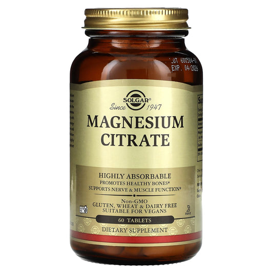 Solgar-Magnesium Citrate-60 Tablets