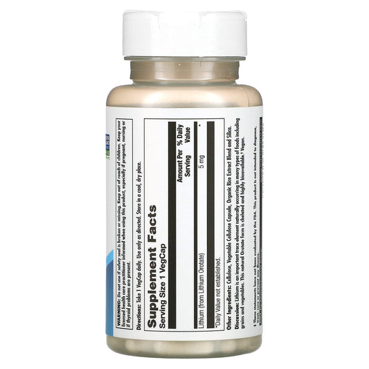 KAL, Lithium Orotate, 5 mg, 60 VegCaps