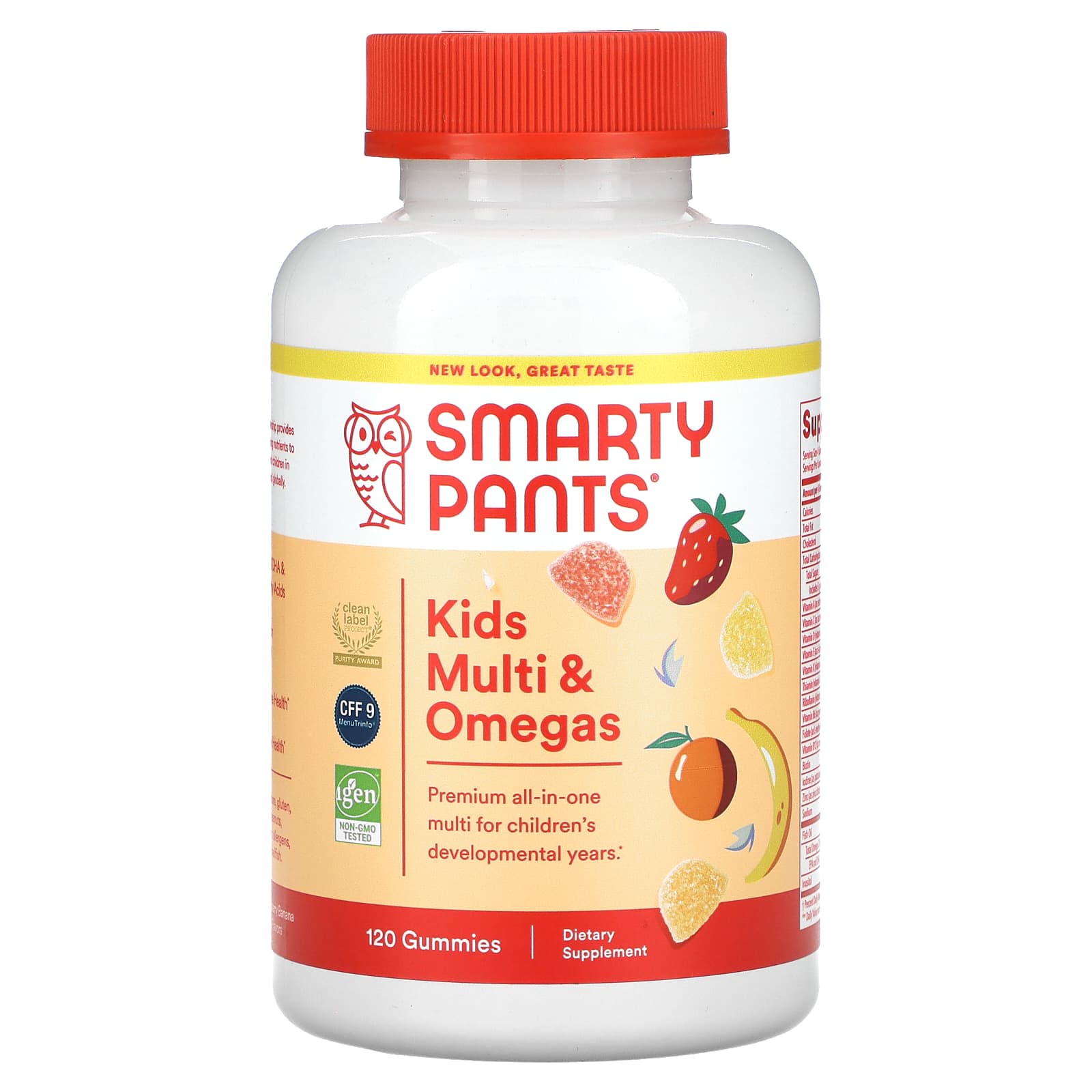SmartyPants-Kids Multi & Omegas-Lemon-Orange-and Strawberry Banana-120 Gummies