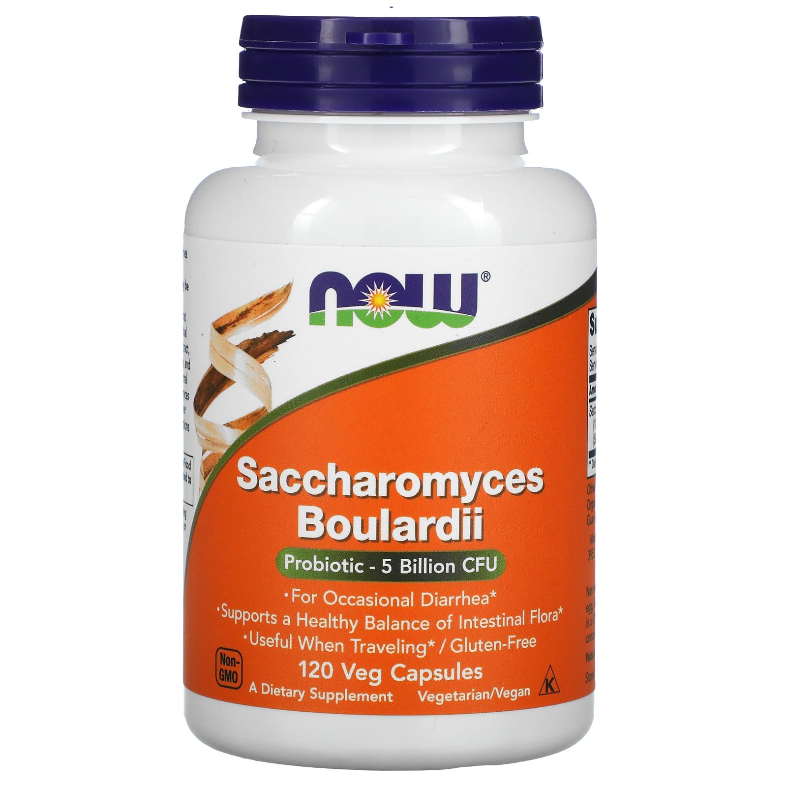 NOW Foods-Saccharomyces Boulardii-5 Billion CFU-120 Veg Capsules