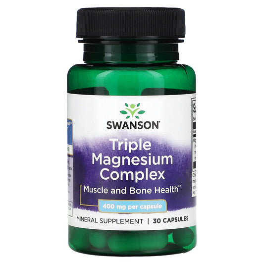 Swanson-Triple Magnesium Complex-400 mg-30 Capsules