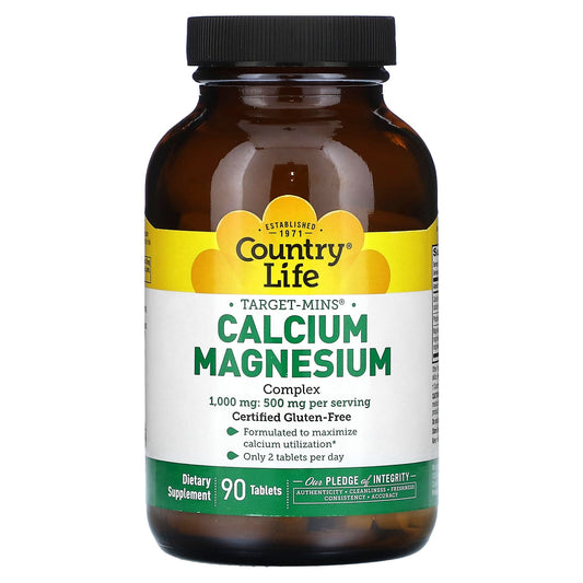 Country Life-Target-Mins Calcium Magnesium Complex-90 Tablets